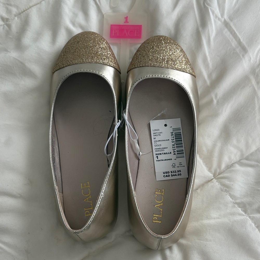 The Children's Place Gold and Silver Kids Shoes